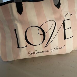 Victoria's Secret Love Tote in Pink and Black